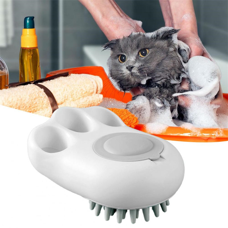 Durable Cat Paw Bath Brush Fine Foaming Labor-saving Cartoon Shape