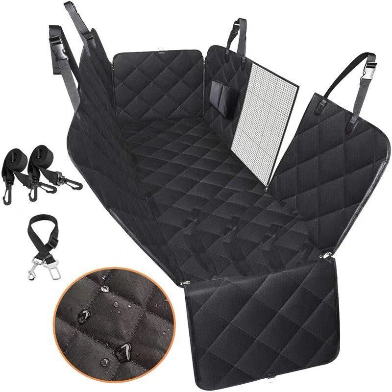 Pet Carrier Hammock Safety Protector Car Rear Back Seat Mat With Zipper