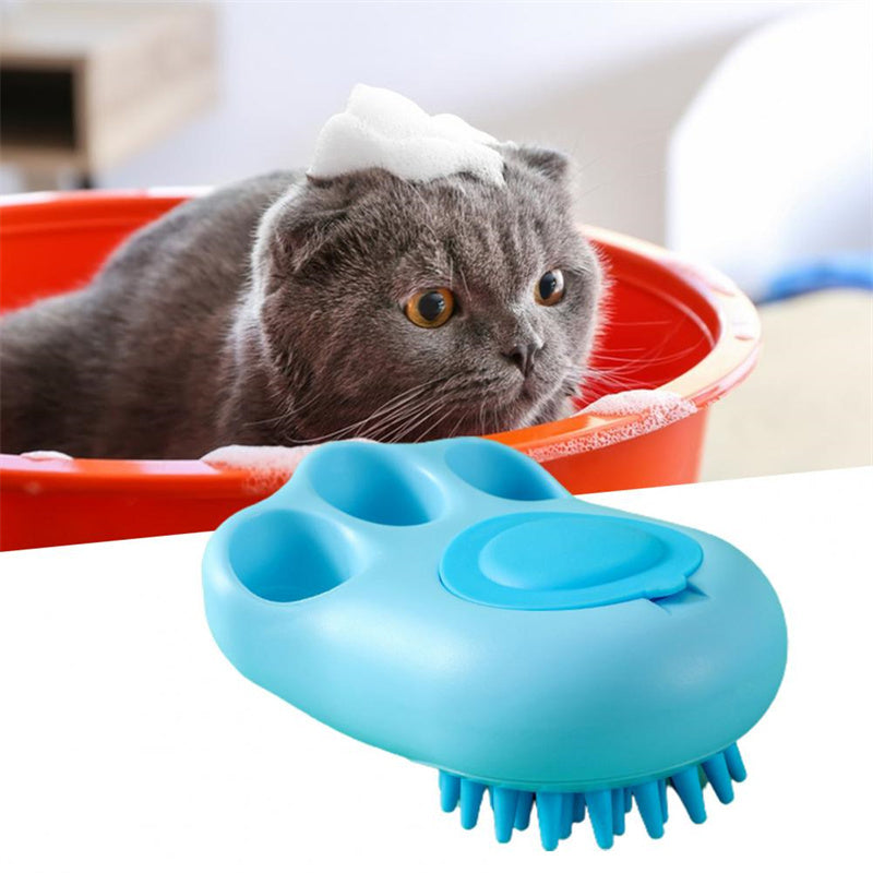 Durable Cat Paw Bath Brush Fine Foaming Labor-saving Cartoon Shape