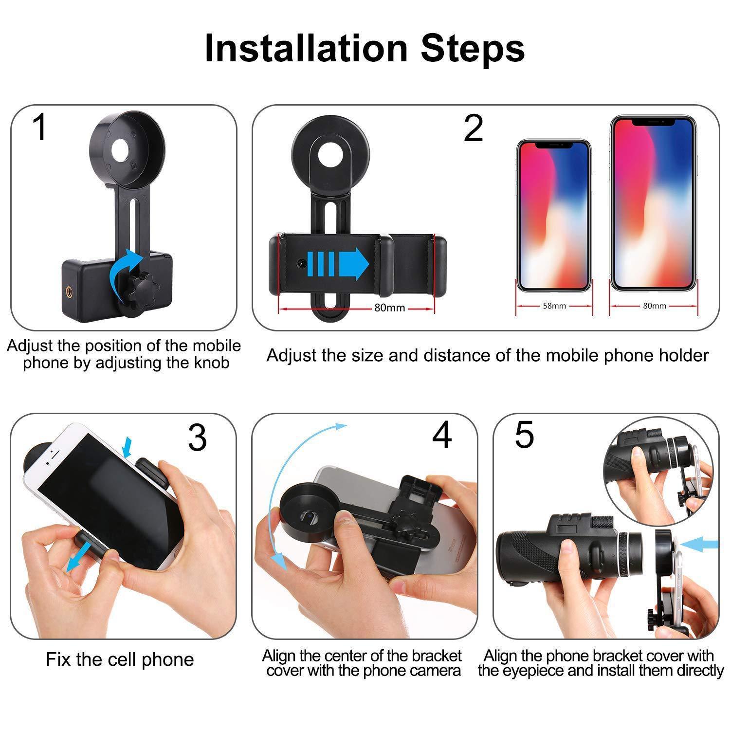 Universal Mini Binoculars for Mobile Phone Cameras