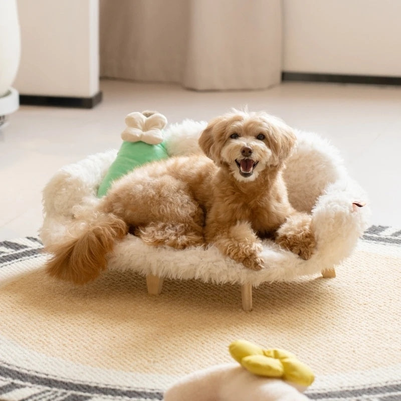 Luxury Wooden Kennel Pet Bed