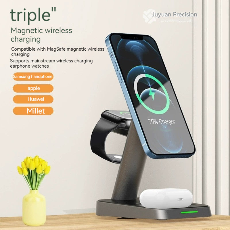 3-in-1 Vertical Wireless Charger for Phone and Watch