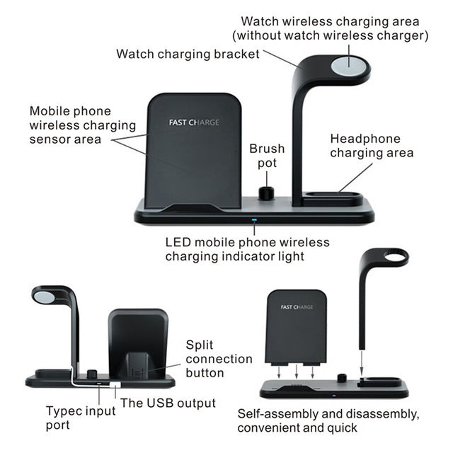 3 in 1 Wireless charger bracket