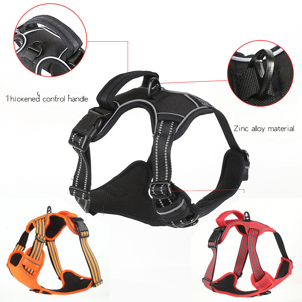 No Pull Breathable Reflective Pet Harness Vest