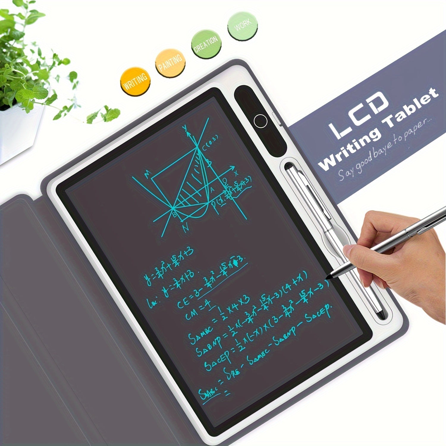 LCD Writing Tablet 10.1 Inch Electronic Handwriting Pad Doodle Board With Leather Protective Case