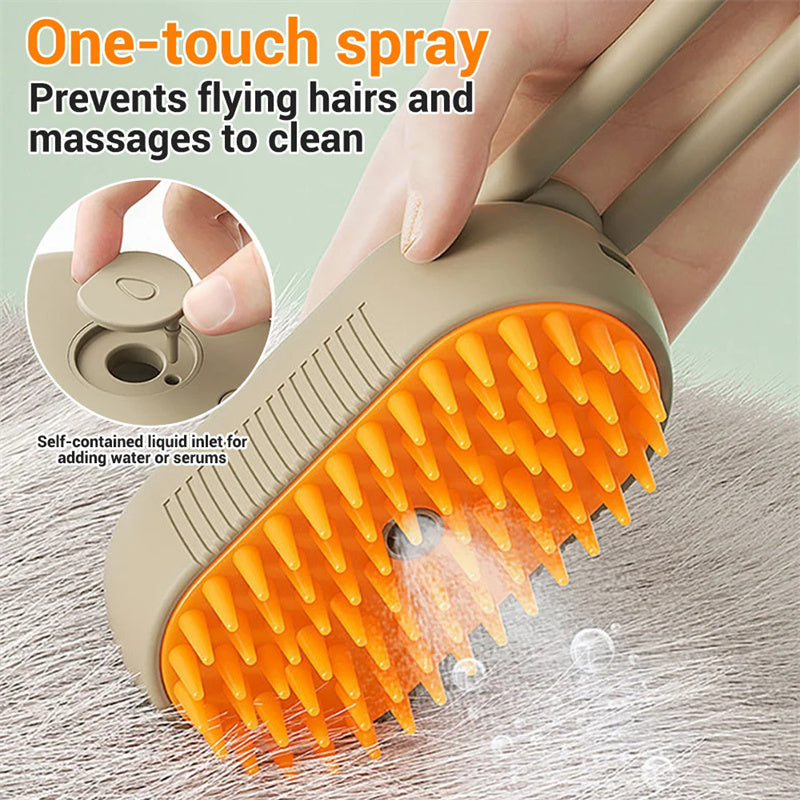 Cat Dog Steamy Brush Steam Brush Electric Sprayer for Massage Pet Grooming