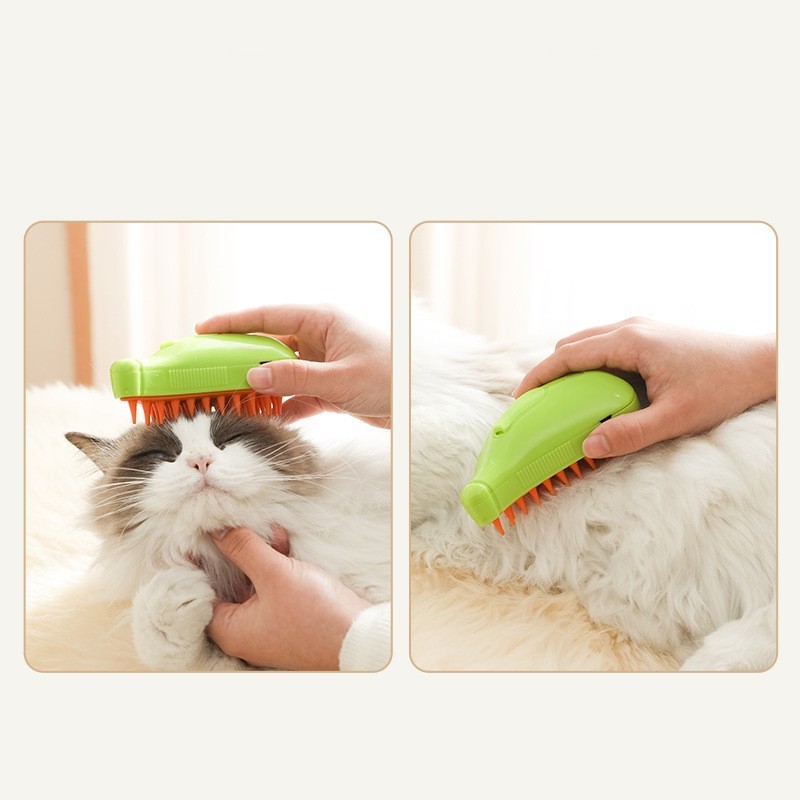 3 In 1 Pet Steam Brush Cat Dog Cleaning Steamy Spray Massage Beauty Comb