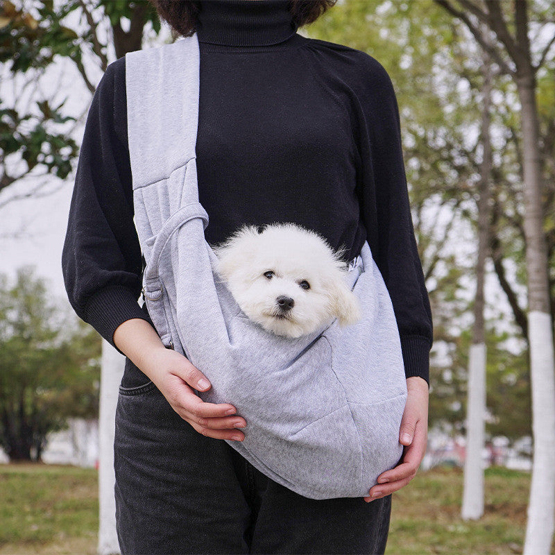 Cotton Comfortable Dog Bag Pet Out Crossbody Shoulder Bag