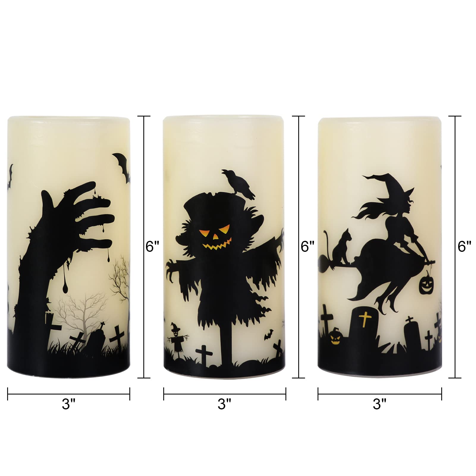 Eldnacele Halloween Flameless LED Candles