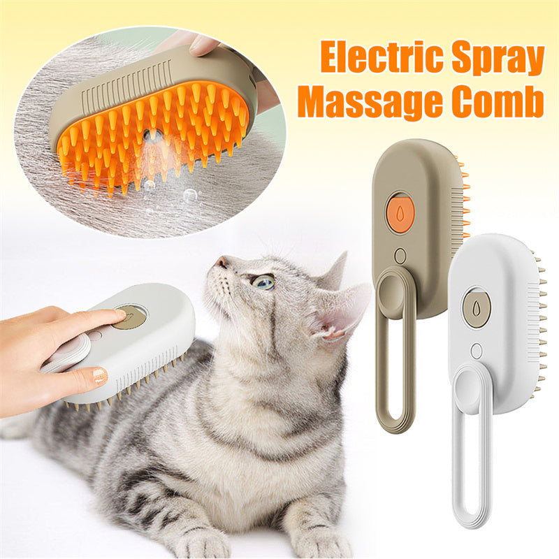 Cat Dog Steamy Brush Steam Brush Electric Sprayer for Massage Pet Grooming