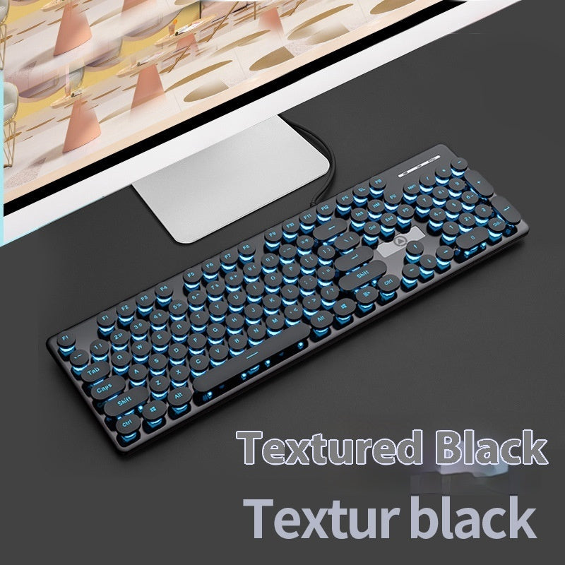 Punk Mechanical Luminous Keyboard for Computer and Notebook