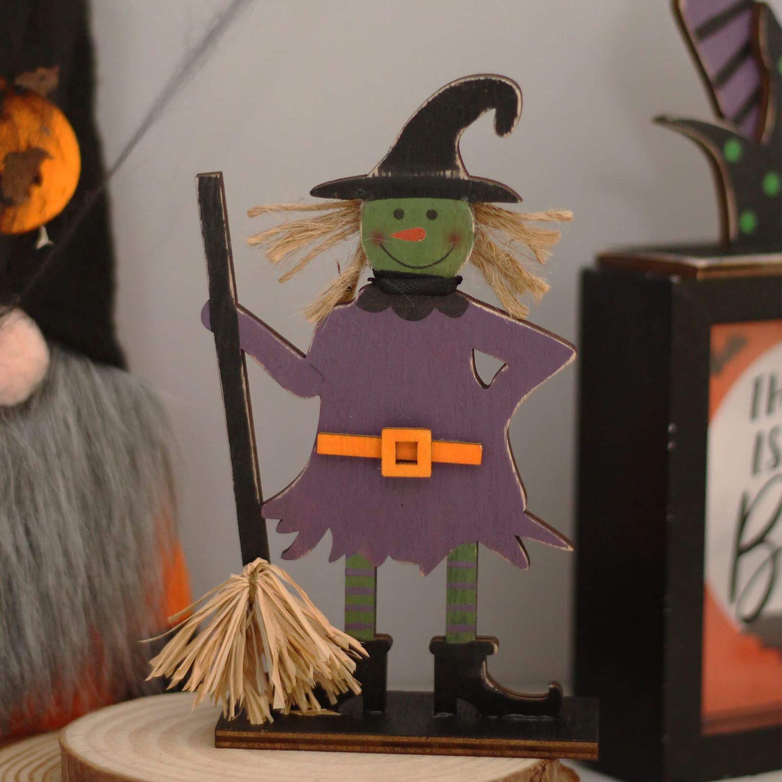 Halloween Wooden Tabletop Decorations (Set of 5)