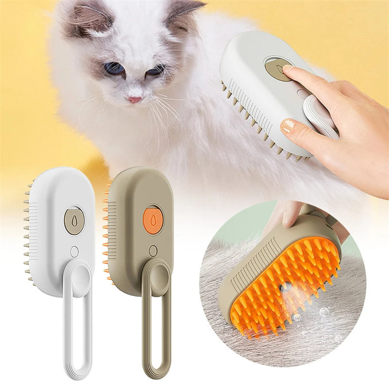 Cat Dog Steamy Brush Steam Brush Electric Sprayer for Massage Pet Grooming