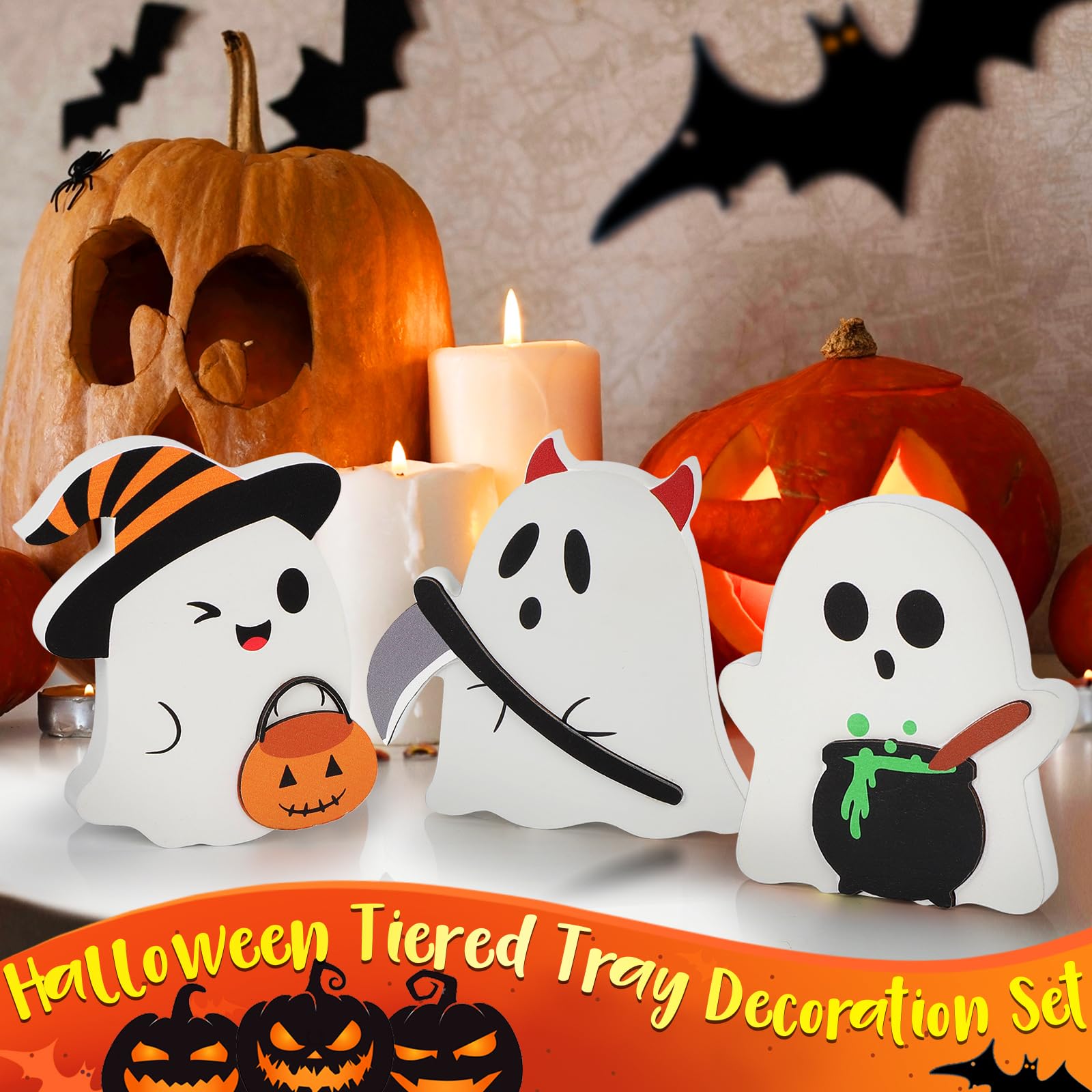 COCHIE Cute Ghost Halloween Decorations Indoor