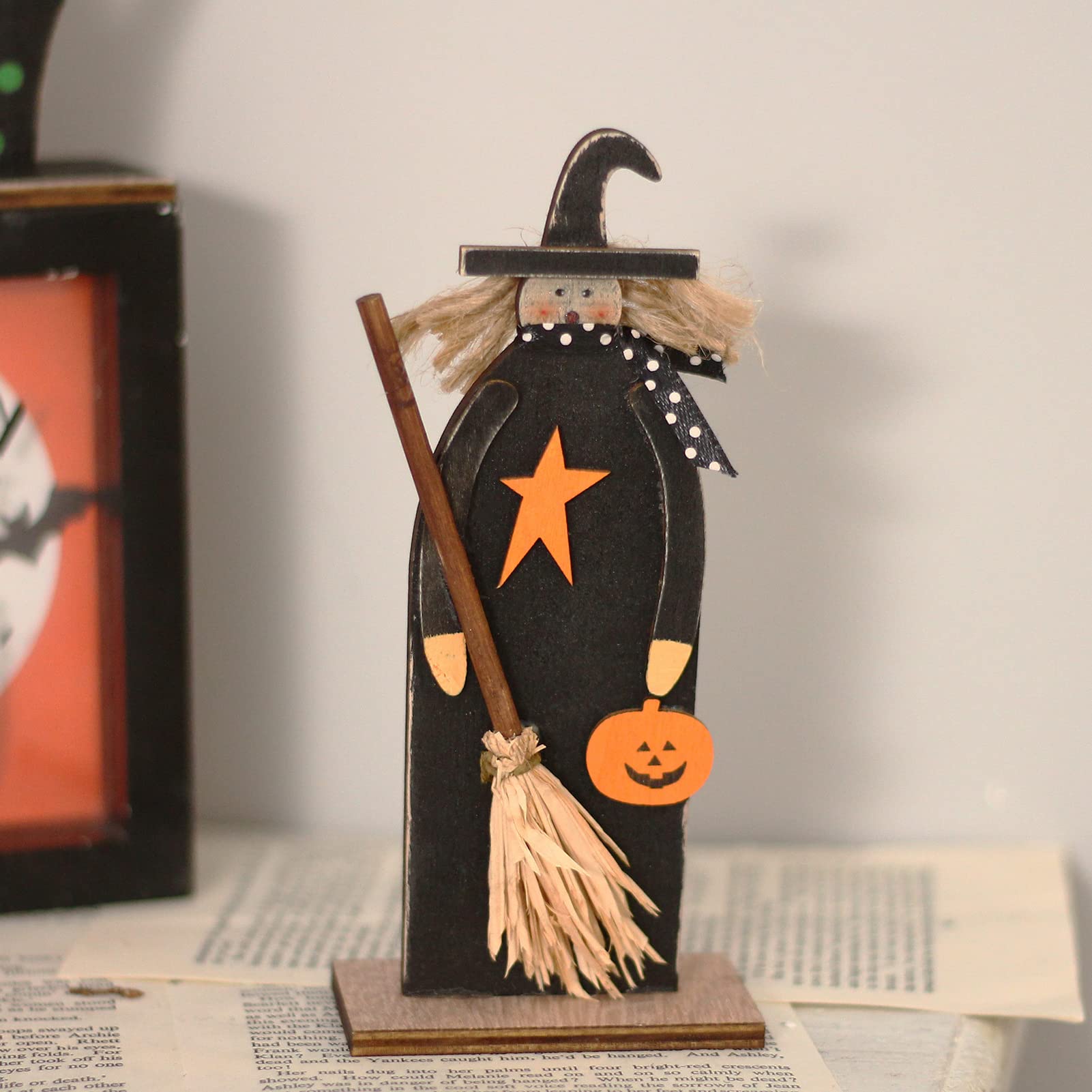 Halloween Wooden Tabletop Decorations (Set of 5)