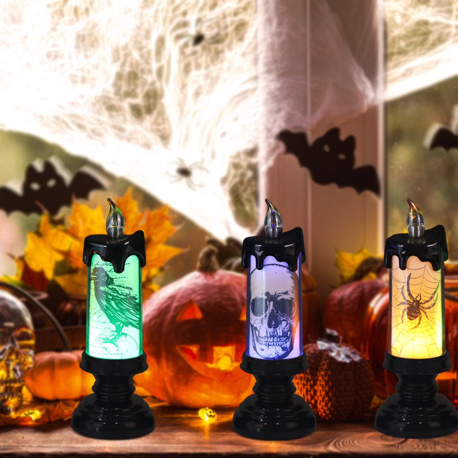 Eldnacele Halloween Flameless LED Candles