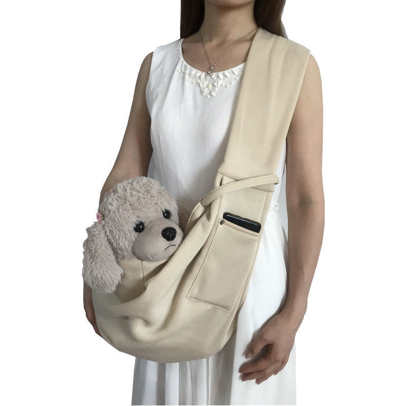 Cotton Comfortable Dog Bag Pet Out Crossbody Shoulder Bag