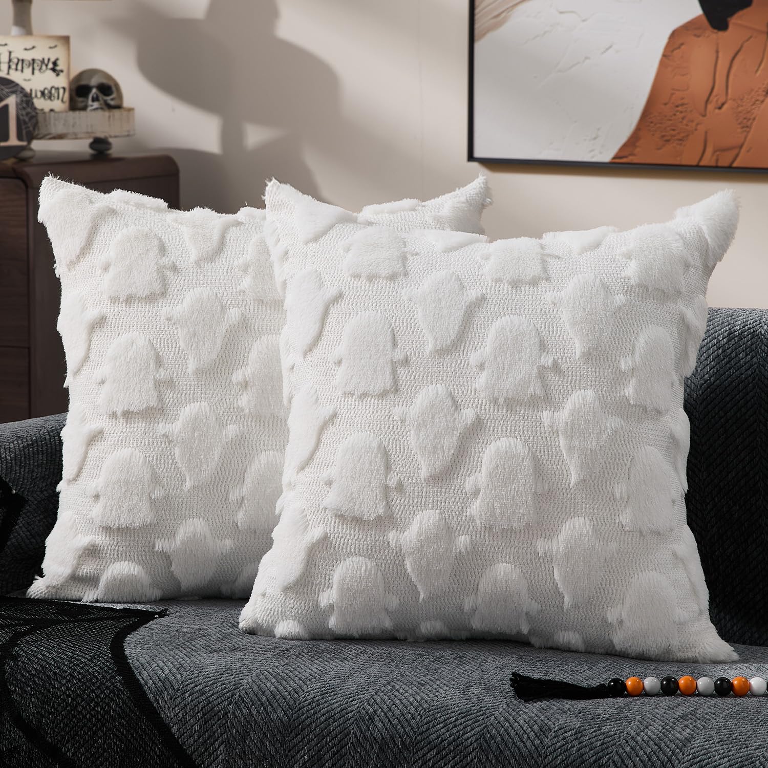 DFXSZ Halloween Ghost Pillow Covers – Set of 2