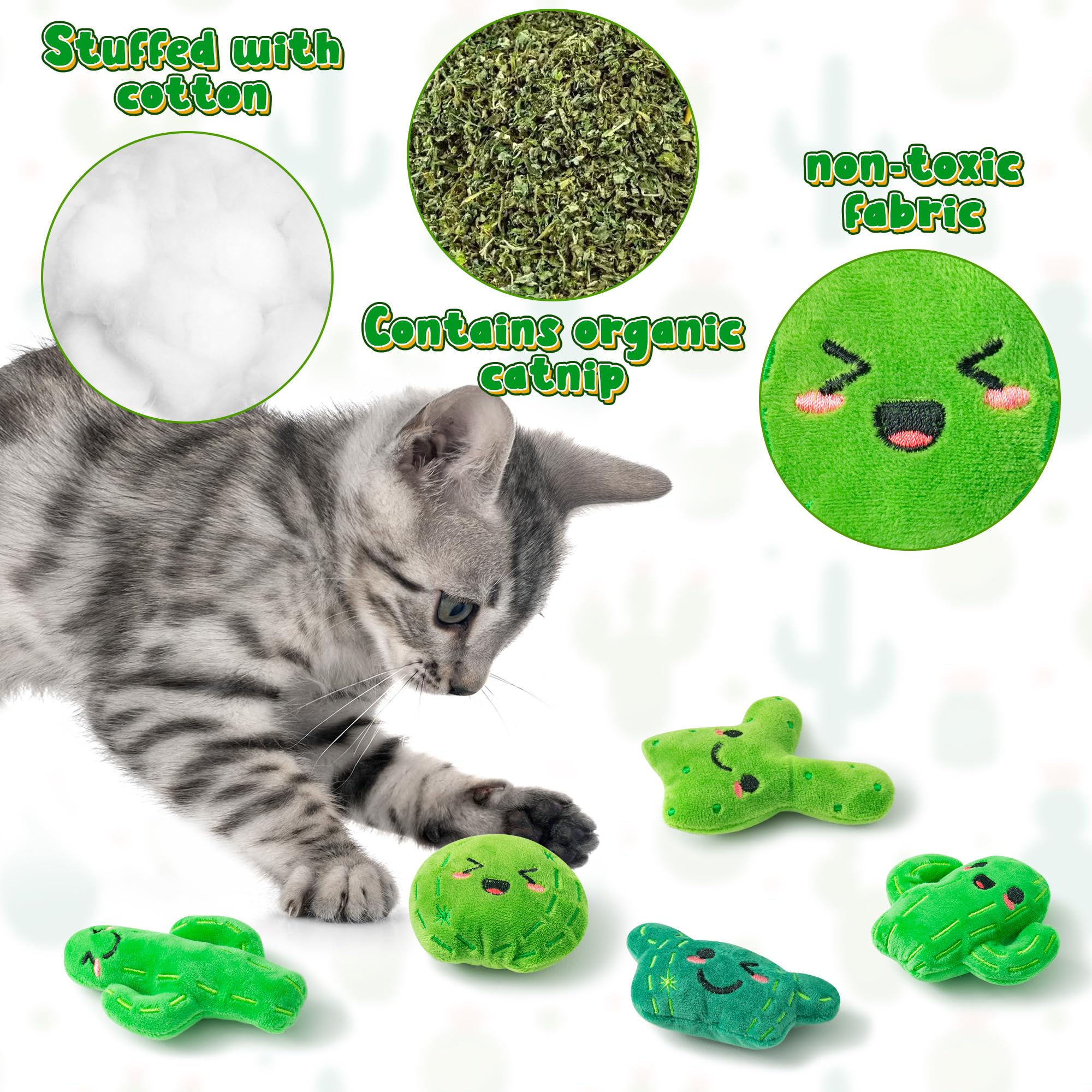 MALLMALL6 Halloween Catnip Toys – 5pcs Pumpkin Teething Set for Kittens & Cats