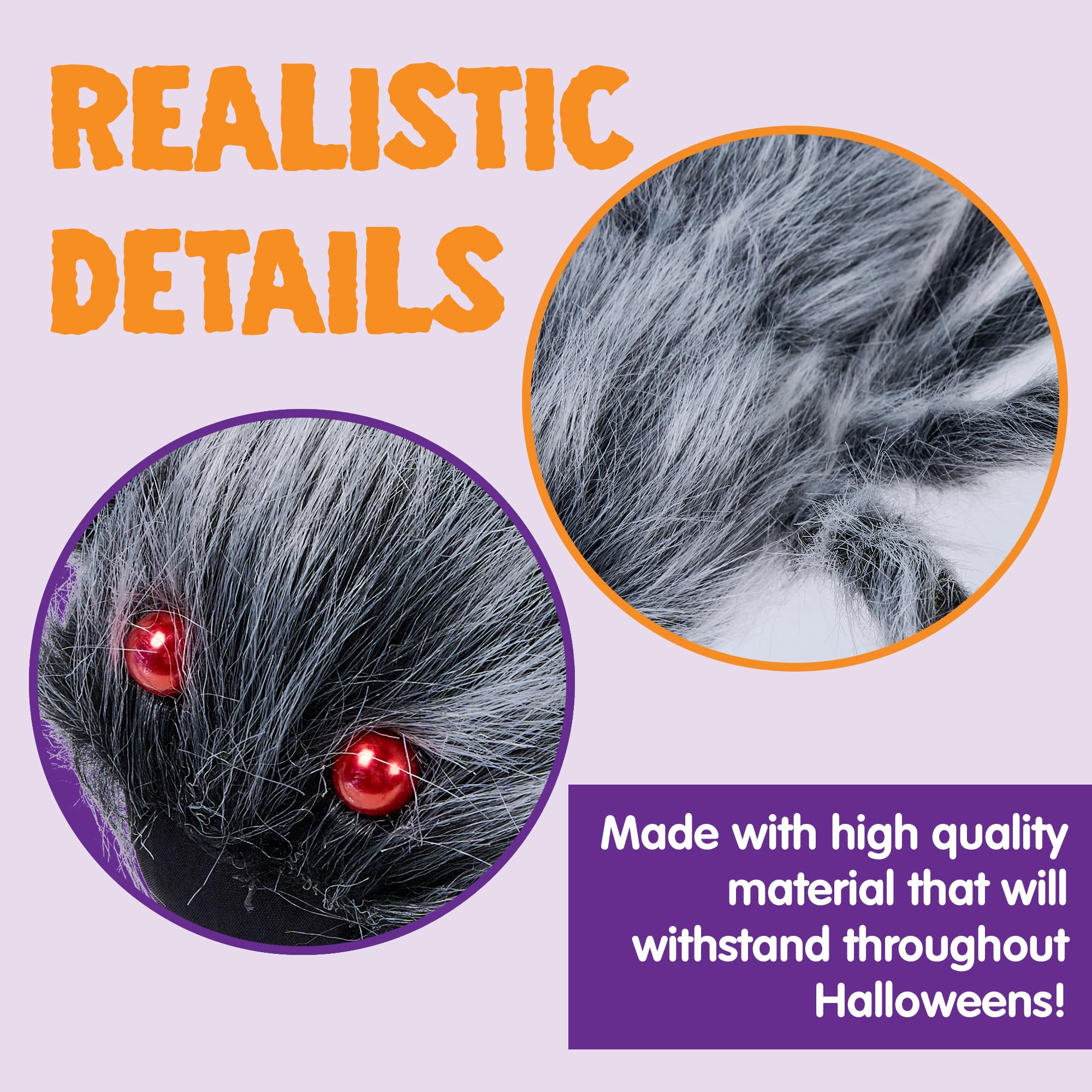 JOYIN 5ft Giant Halloween Spider – Large Black Spider for Outdoor Yard