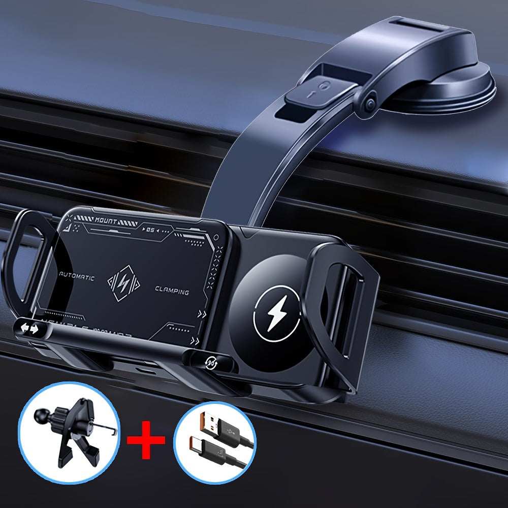 Mobile Phone Car Holder with Wireless Fast Charging