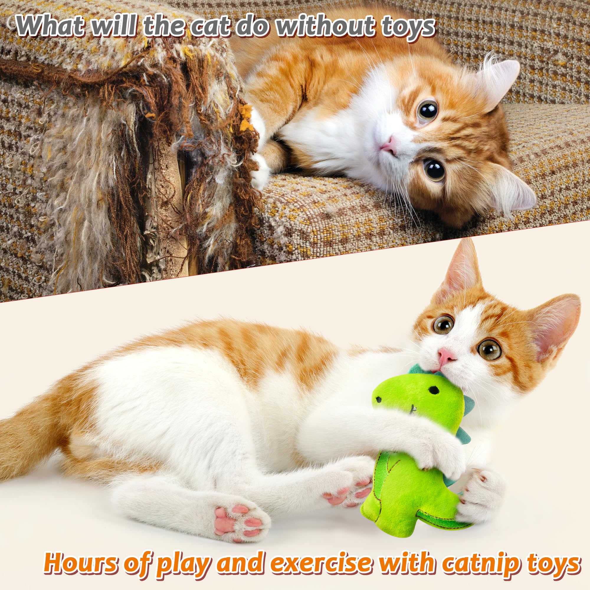 MALLMALL6 Halloween Catnip Toys – 5pcs Pumpkin Teething Set for Kittens & Cats