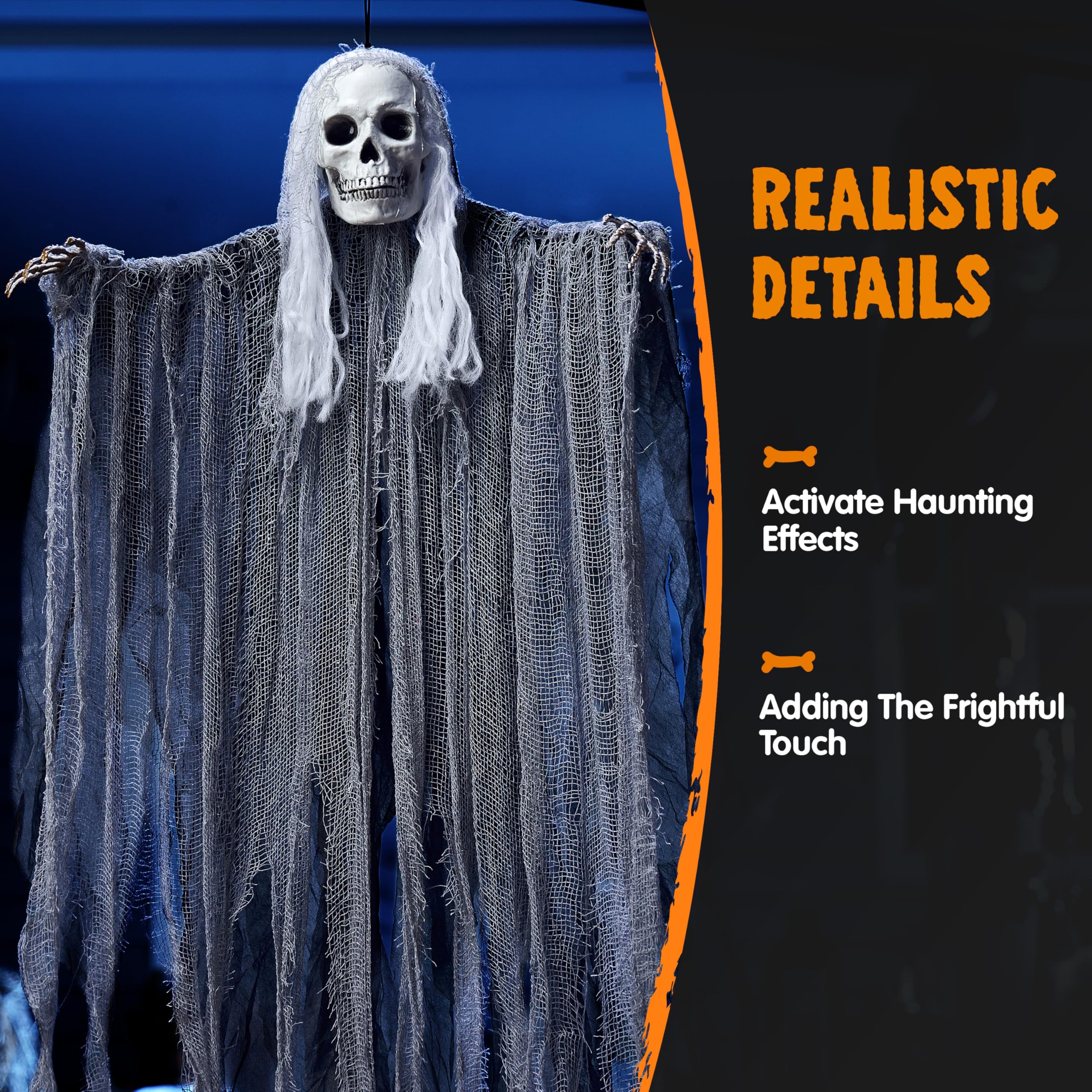 JOYIN 3-Pack Hanging Skeleton Ghosts