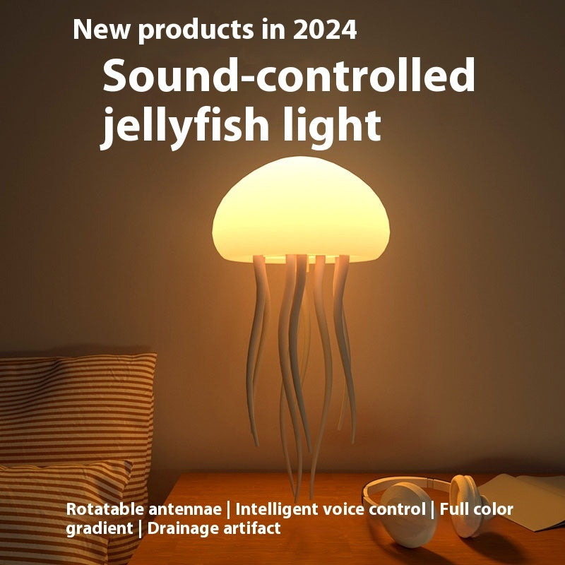 Modern Jellyfish Table Lamp USB Rechargeable Adjustable Color