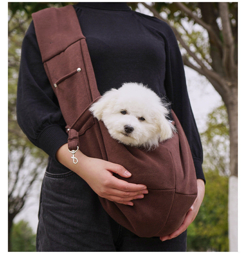 Cotton Comfortable Dog Bag Pet Out Crossbody Shoulder Bag