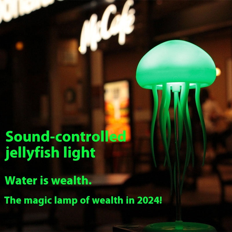 Modern Jellyfish Table Lamp USB Rechargeable Adjustable Color