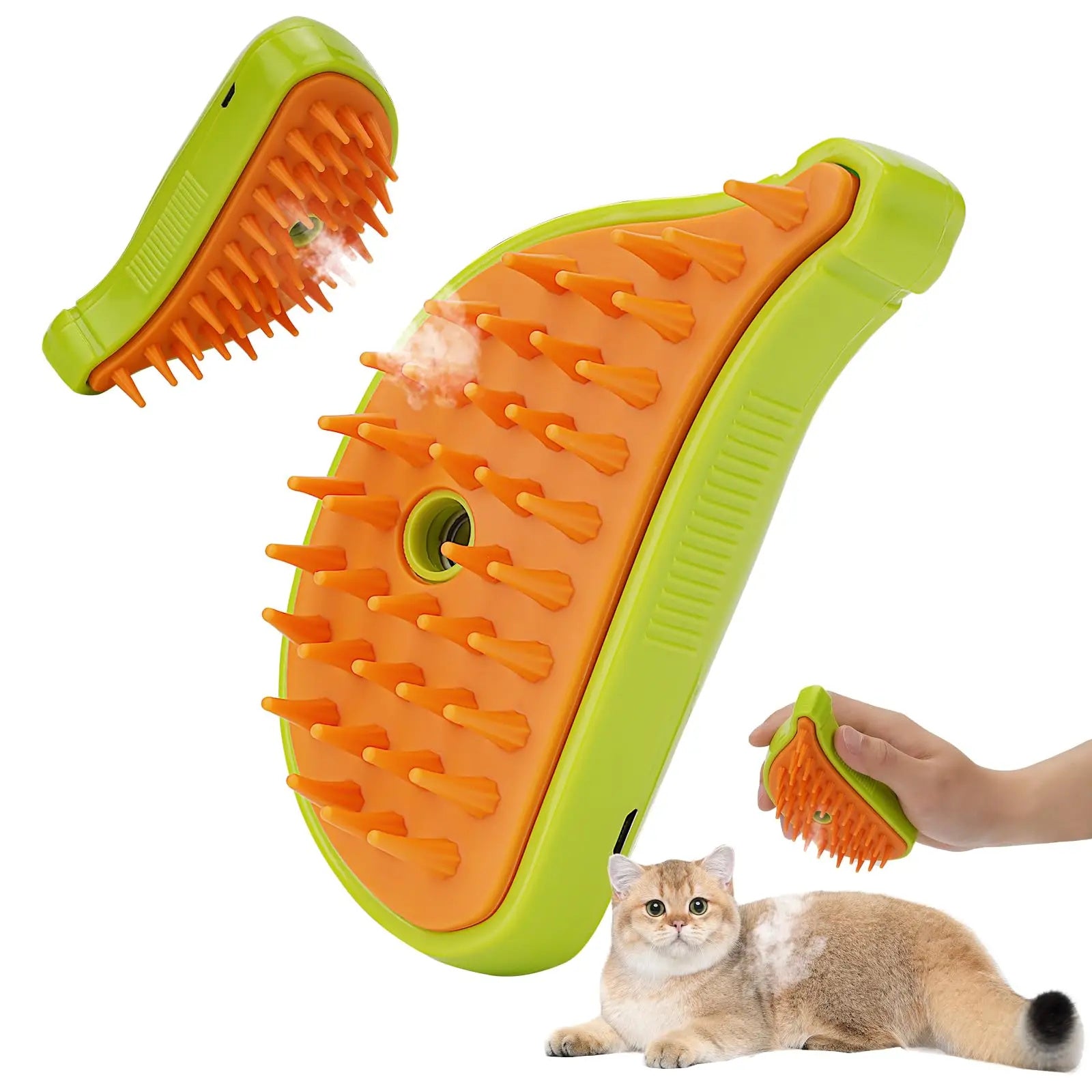 3 In 1 Pet Steam Brush Cat Dog Cleaning Steamy Spray Massage Beauty Comb