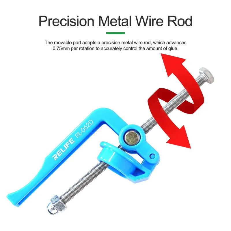 RELIFE 5CC~10CC Rosin Flux Barrel Extruder Manual Labor-Saving Glue Gun For Syringe Welding Oil, Solder Paste, UV Mask Oil,Glue